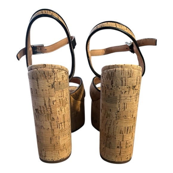 NWT / SCHUTZ Keefa Weekend Cutout Cork Block Sandals Size 8 - Picture 5 of 8